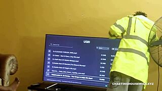 Hey, check out this hard sex between a housewife and handy man, with blowjob, doggystyle, riding, and rough sucking.