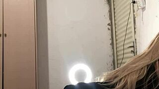 left alone with stepdaughter's ass and sex toy for anal intrigue