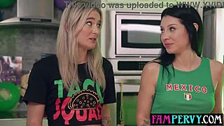 Stepsisters hot sauce challenge ends in threesome