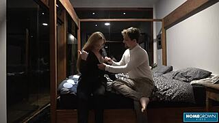 Watch gorgeous horny Ema getting drilled in a threesome with an unexpected audience!