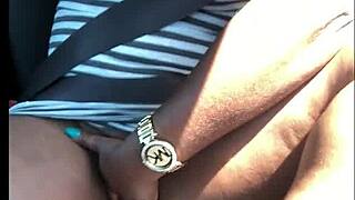 Hardcore Car Sex with Ebony Amateur in Ripped Clothes. Big Tits Bounce Wildly!