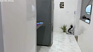 Brazilian Maid Teases in Tiny Shorts While Cleaning for Her Boss