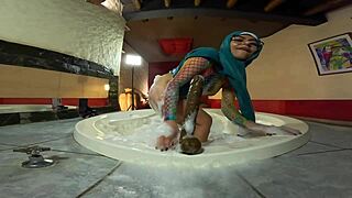 Mia Niqab does pussy to mouth in jacuzzi!