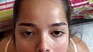 Debora Prado Gives Sloppy Blowjob to Monster Cock