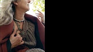 public humiliation of milf slave flashing in city streets