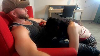 White Trash Wife Gags on Cum Swallow Now!