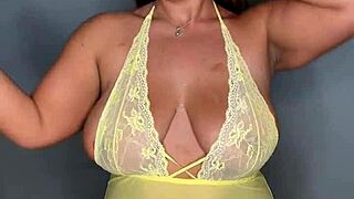 I try on lingerie revealing my big tits