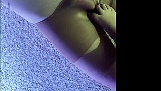 Making Husband Wear Wet Pantyhose for Intense Footjob