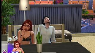Sexy Asian Redhead Cheats With Newlywed In Sims Four