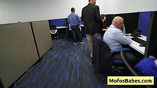 horny office milf sasha pearl gets naughty blowjob in office