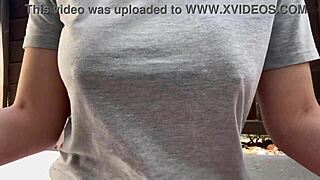 italian big tits smoking outdoor