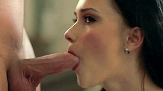 Lovely Brunette Sucks And Swallows Cock