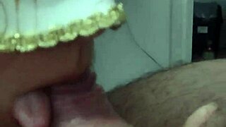 Hot Wife Gives Quick Blowjob to Monster Cock