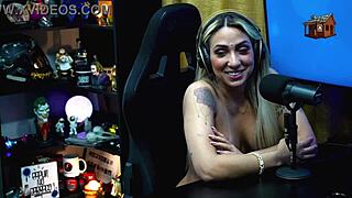 podcast starts with bruna lambertini naked in sheer outfit