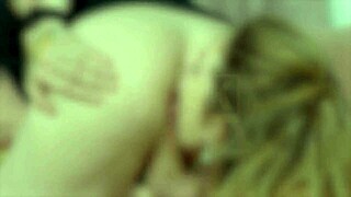 vip4k lust for ass, blonde couple on sofa with ass licking