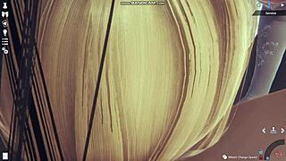 Honey Select 2 videogame features blonde in white lingerie getting whipped and fucked.