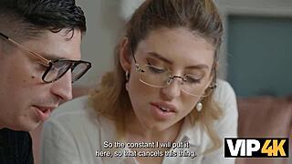 vip4k lust for ass, blonde couple on sofa with ass licking