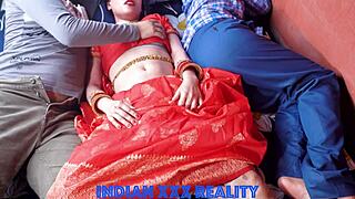 Indian stepmom and stepson join stepdad for desi quickie