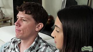 My stepbrother shows his big cock for me to suck