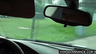 Blondie Gives Handjob To Her Step-Dad's Big Cock