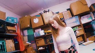 I saw this small tit teen thief suckin' a man's dick and enjoyin' hardcore pussy bangin' in the group