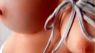 Wifey stuns with perfect tits flashing in homemade clip!