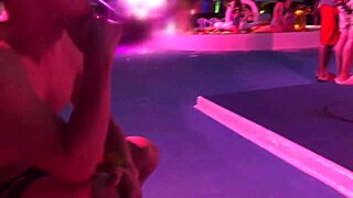 night pool goddess half-beauty gets intense piston fucking.