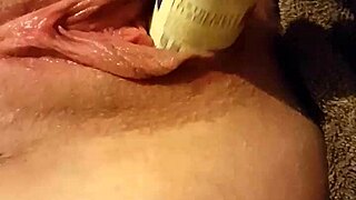 Young Slut's Pussy Stretched By Deodorant Can