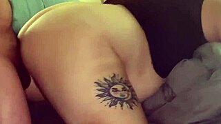 Bent over in doggystyle, neighbors watch close up pumping