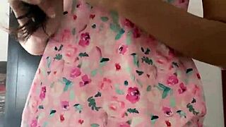 Spy cam catches innocent girl flashing in pajamas