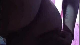 Young girlfriend touches herself gently in homemade video