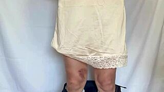 i stuff sexy lingerie and huge anal plug into my sailor uniform panties