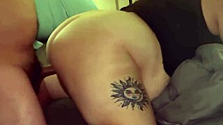 Bent over in doggystyle, neighbors watch close up pumping