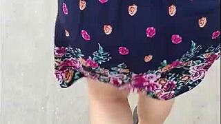 Stalking curvy mature in skirt on Lima streets