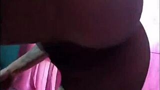 Young girlfriend touches herself gently in homemade video