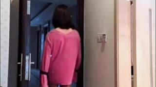 I saw this asian ladyboy masturbating her dick and flashing it to a woman before cumming