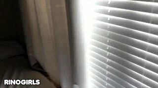 Girl sucks guy's big cock with final cumshot