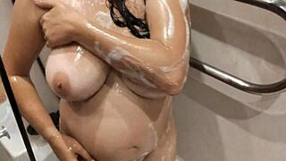 stepsister let me touch her perfect natural tits and ass in shower