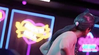 Catwoman dancing sexy in wild anal action! 😈