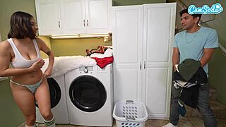 busty latina caught on webcam by her step-brother