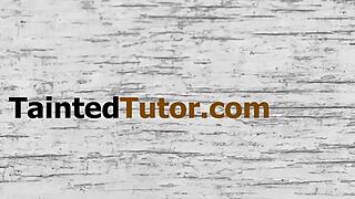 Student avoids expulsion with rough threesome on desk with dirty principal.