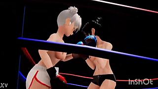 hentai boxing match with big boobs