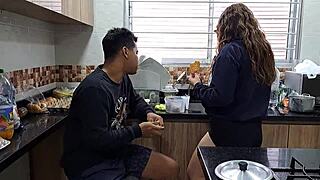 COLOMBIAN WITH BEAUTIFUL PUSSY FUCKED BY HER STEPBROTHER