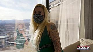 tattooed blonde cindy crawford gets banged and eats cum