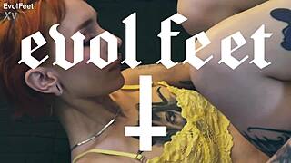 goddess teases with her feet and pussy