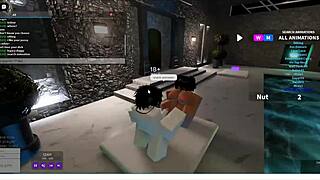 i let her fuck me for a long time in roblox game with lots of action