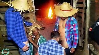 Big-Dicked Caipira Fucks Tezão At Festa Junina?