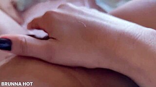 Latina Girlfriend Masturbates in Bed Until She Cums Hard!