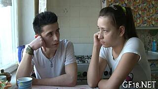 Perverted Lad with Specs Grips Tight for Rough Action Now!