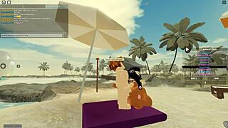 i’m hooked on this wild roblox 3some anal scene!